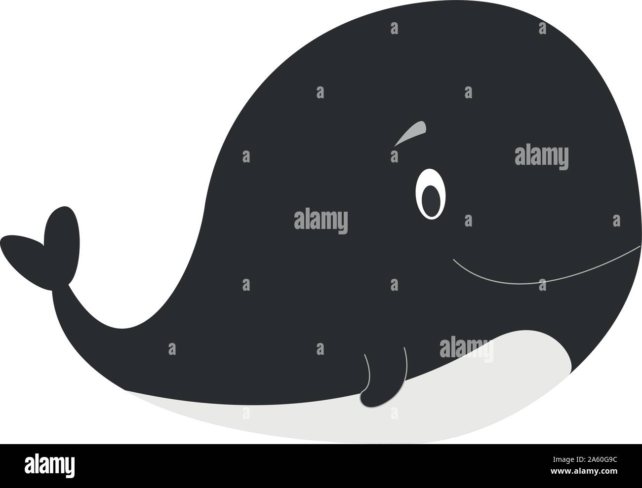Cute cartoon killer whale vector illustration Illustration de Vecteur