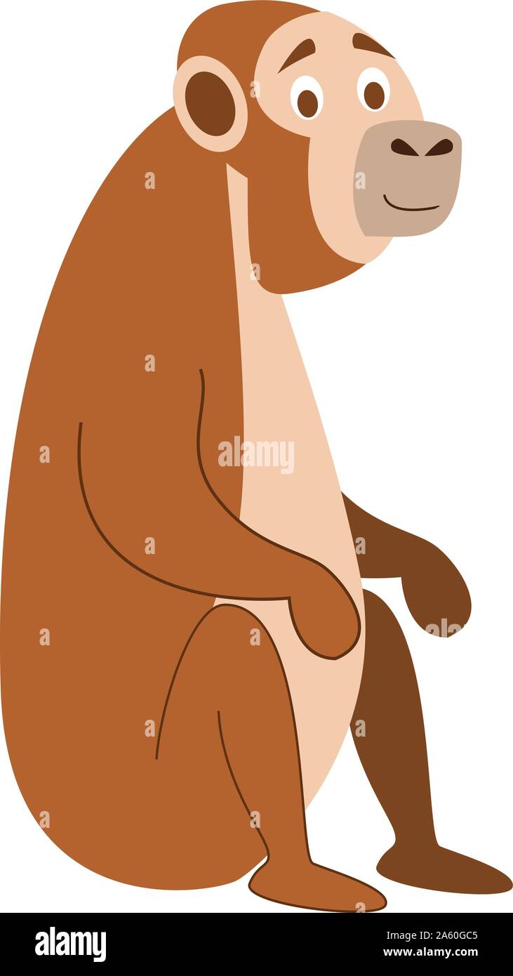 Cute cartoon monkey vector illustration Illustration de Vecteur