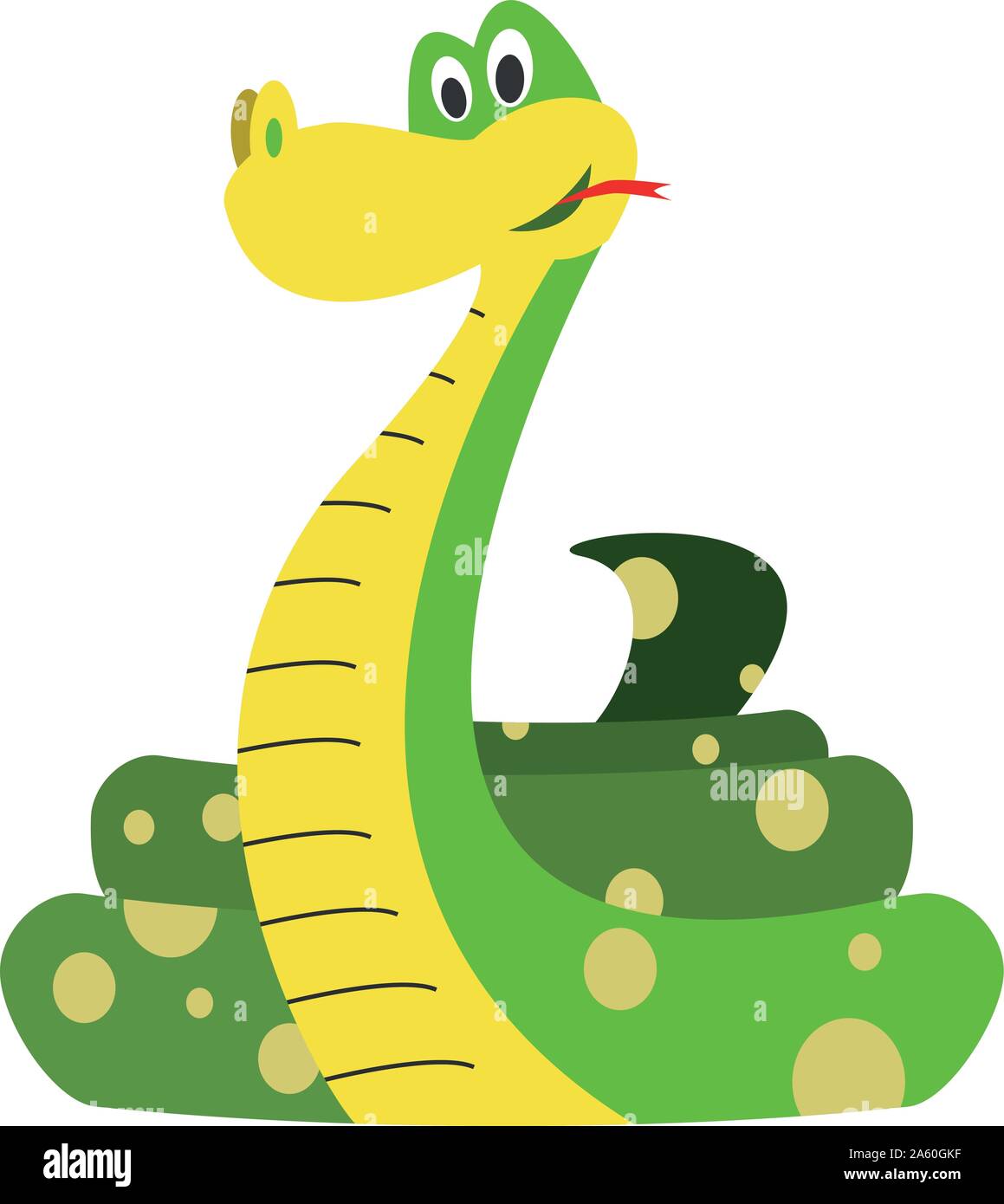 Cute cartoon serpent vector illustration Illustration de Vecteur
