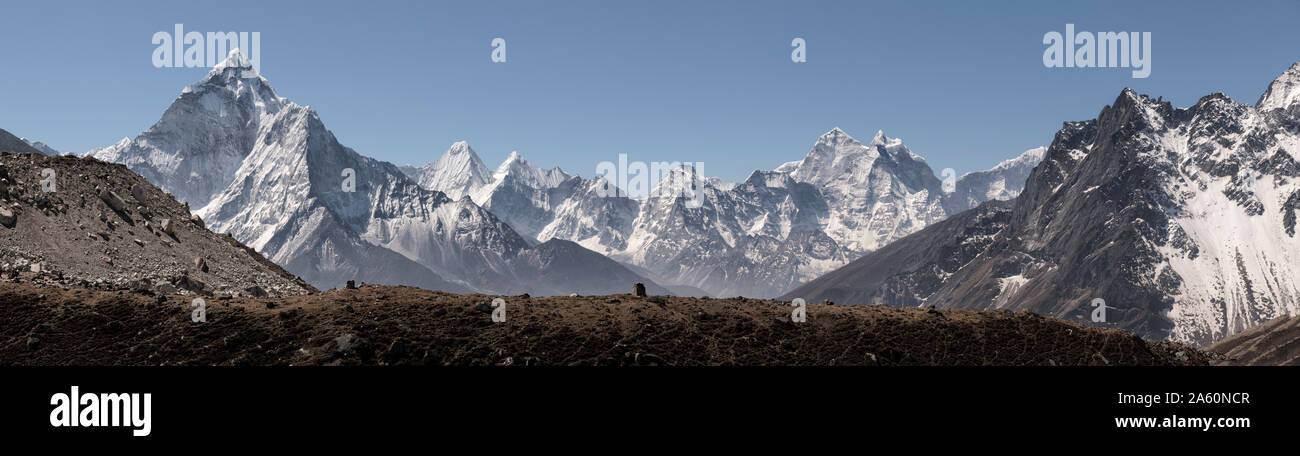 L'Ama Dablam, parc national de Sagarmatha, Camp de base de l'Everest trek, au Népal Banque D'Images