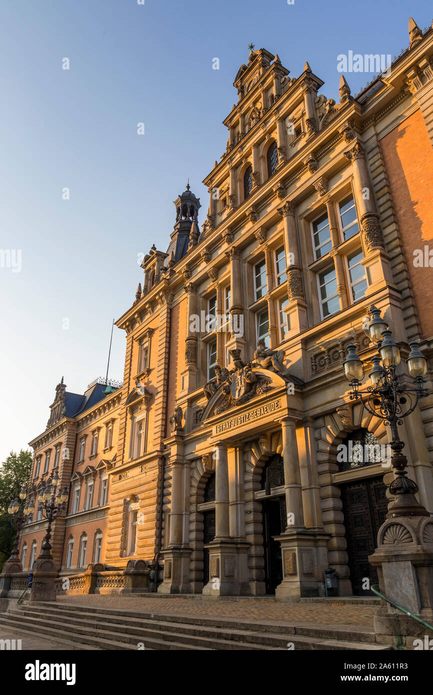 Bâtiment historique de la justice pénale dans la nouvelle ville, Hambourg, Allemagne, Europe Banque D'Images