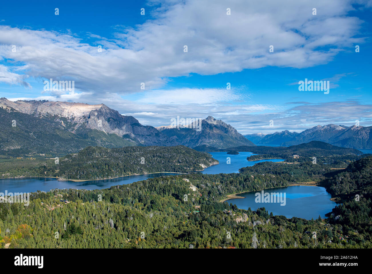 La vue du Cerro Campanario, Bariloche, Patagonie, Argentine, Amérique du Sud Banque D'Images