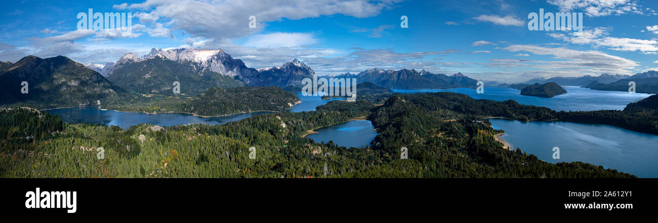 Vue panoramique du Cerro Campanario, Bariloche, Patagonie, Argentine, Amérique du Sud Banque D'Images