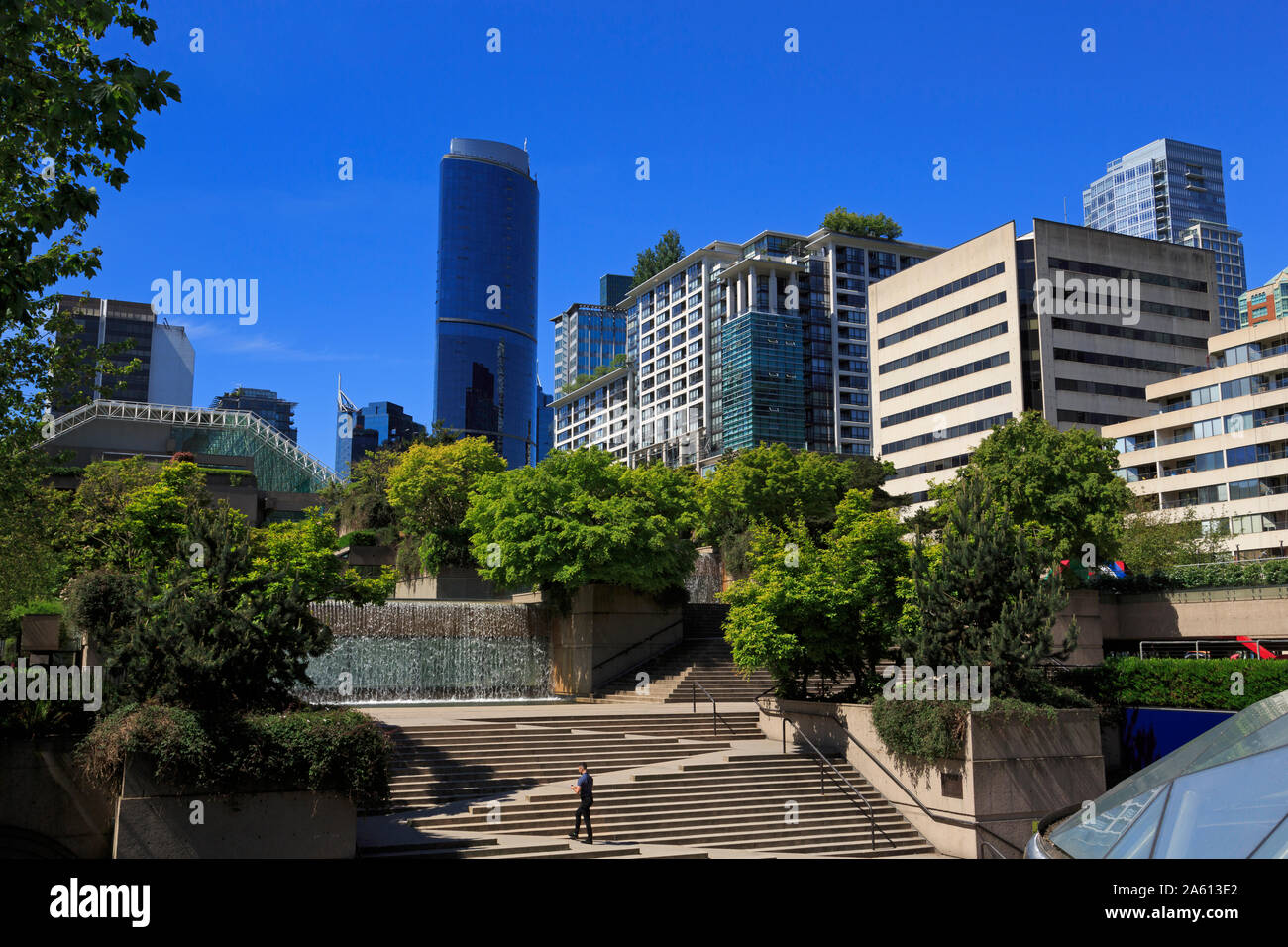 Robson Square, Ville de Vancouver, Colombie-Britannique, Canada, Amérique du Nord Banque D'Images