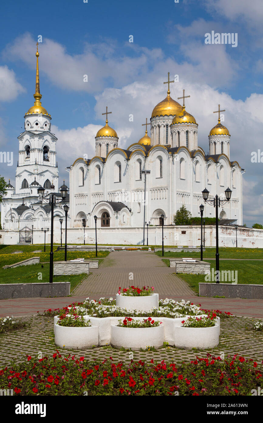 Cathédrale de l'Assomption, UNESCO World Heritage Site, Vladimir, Russie, Europe Banque D'Images