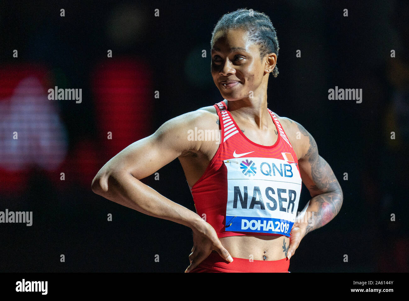 3 octobre 2019 Doha, Qatar Championnat du monde d'athlétisme 2019 Championnats du Monde 2019 d'athlétisme IAAF Salwa Eid Naser de Bahreïn Banque D'Images