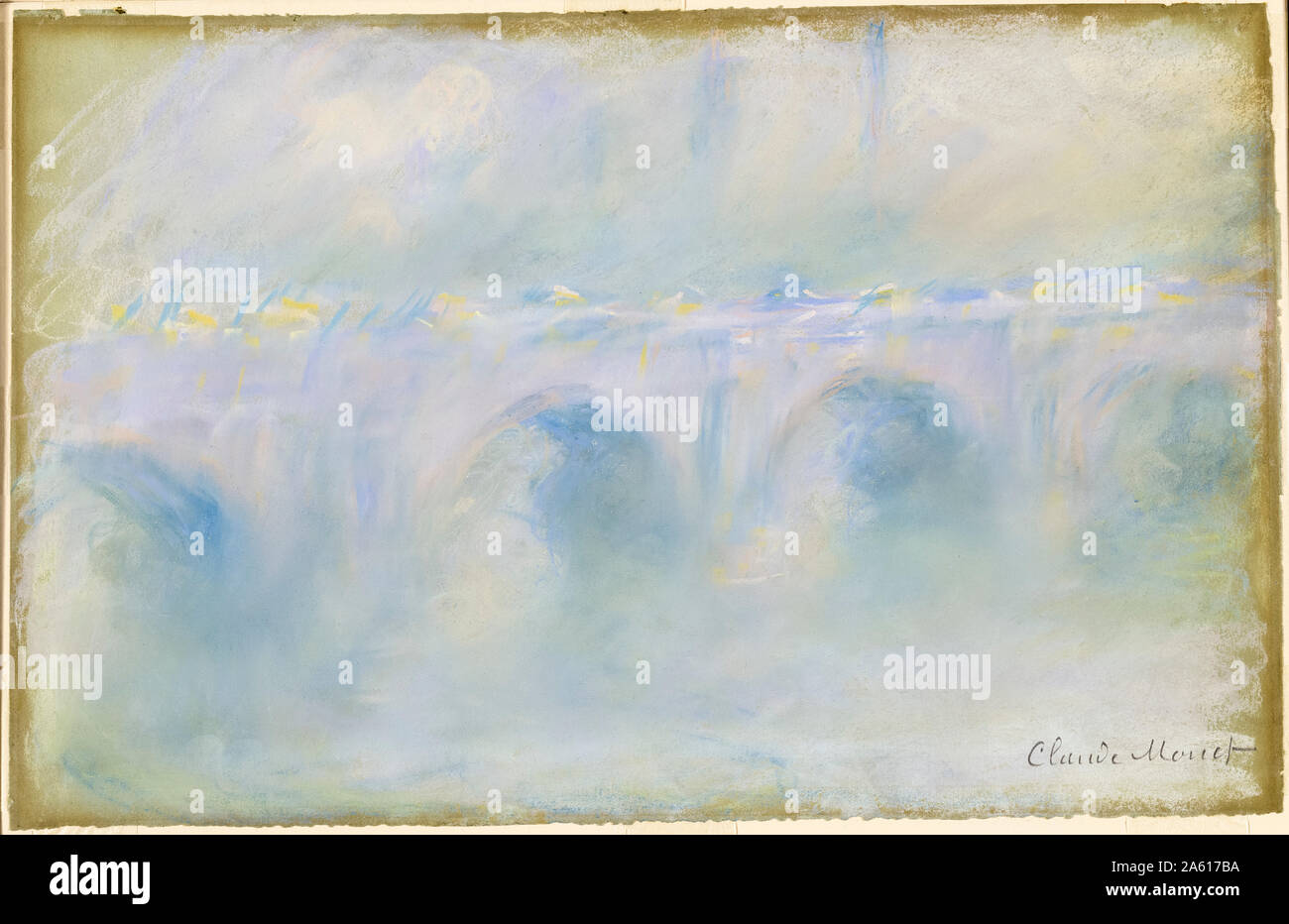 Claude Monet, Pont de Waterloo, dessin pastel, 1901 Banque D'Images