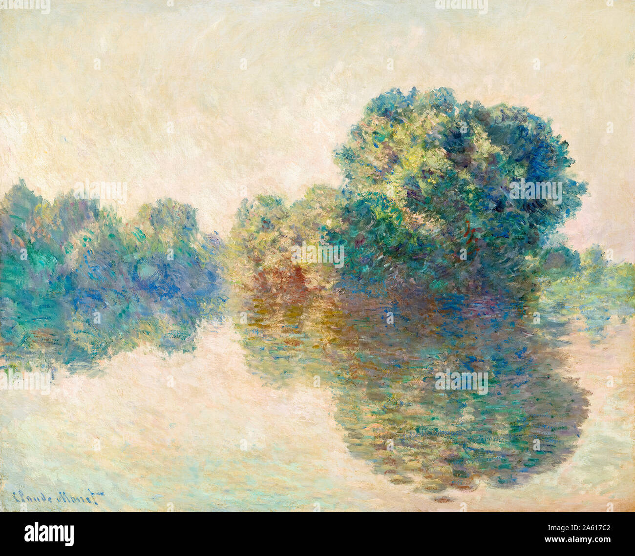 La peinture de paysage, Claude Monet, la Seine à Giverny, 1897 Banque D'Images
