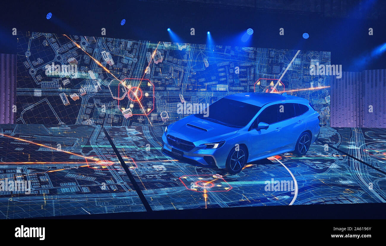 Tokyo, Japon. 23 Oct, 2019. Nouvelle Subaru LEVORG prototype est dévoilé lors du Salon Automobile de Tokyo à Tokyo, Japon le mercredi, Octobre 23, 2019. Japan Automobile Manufacturers Association hold 'Tokyo Motor Show 2019' et 'avenir Expo' parallèlement, l'objectif de 1 millions de visiteurs. Expo' "avenir de l'espace libre qui est apprécié par les enfants et tout simplement l'amant par la collaboration avec des entreprises et organisations en dehors de l'industrie automobile qui peut être expérimenté. Photo par Keizo Mori/UPI UPI : Crédit/Alamy Live News Crédit : UPI/Alamy Live News Banque D'Images