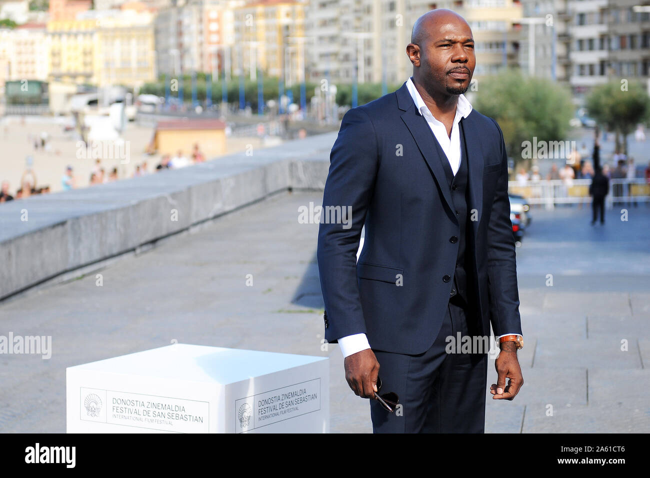 Antoine Fuqua assiste à une séance de photos pour le film 'l' equalizer (crédit Image : © Julen Pascual Gonzalez) Banque D'Images