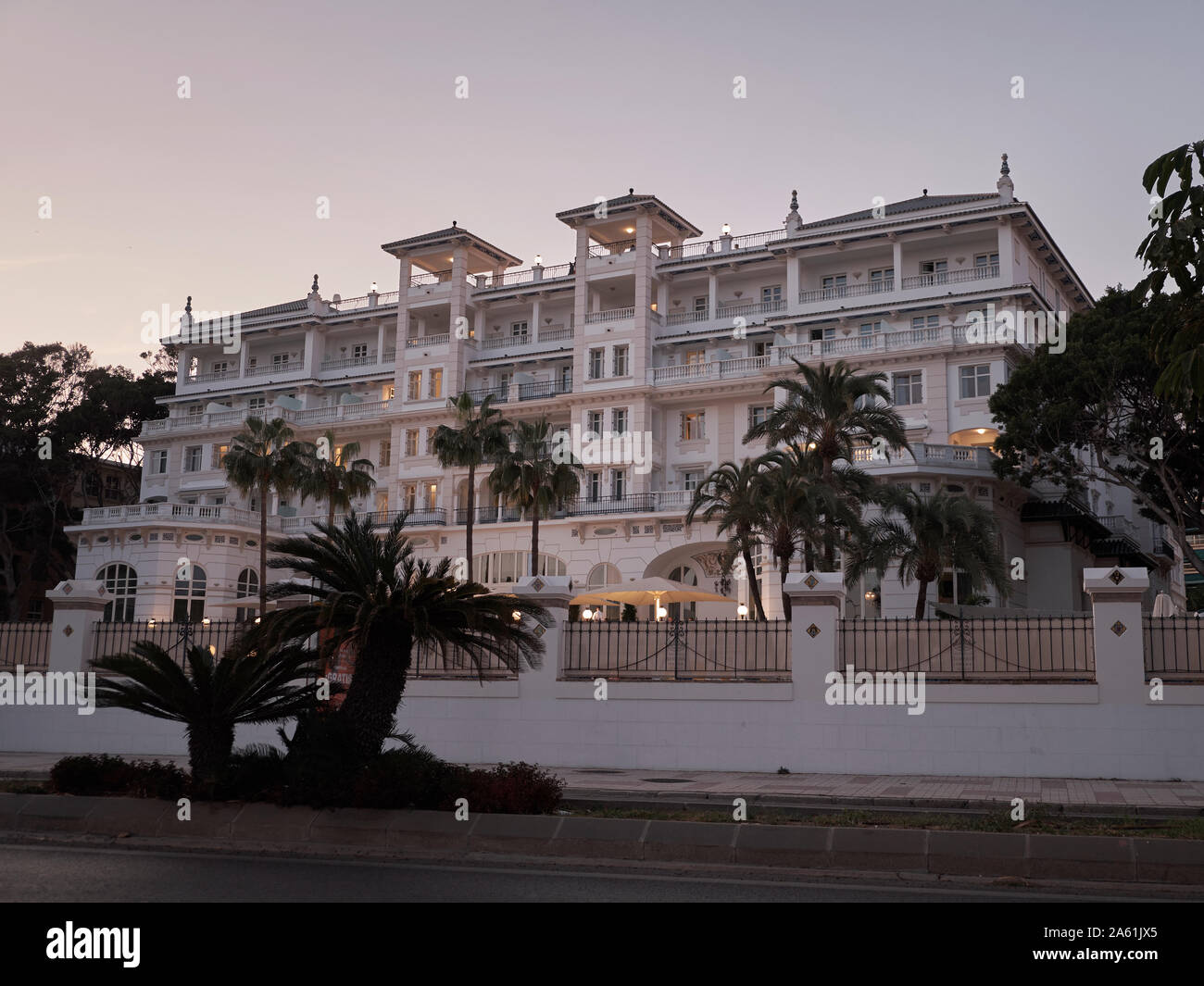 Gran Hotel Miramar. Malaga, Espagne Banque D'Images