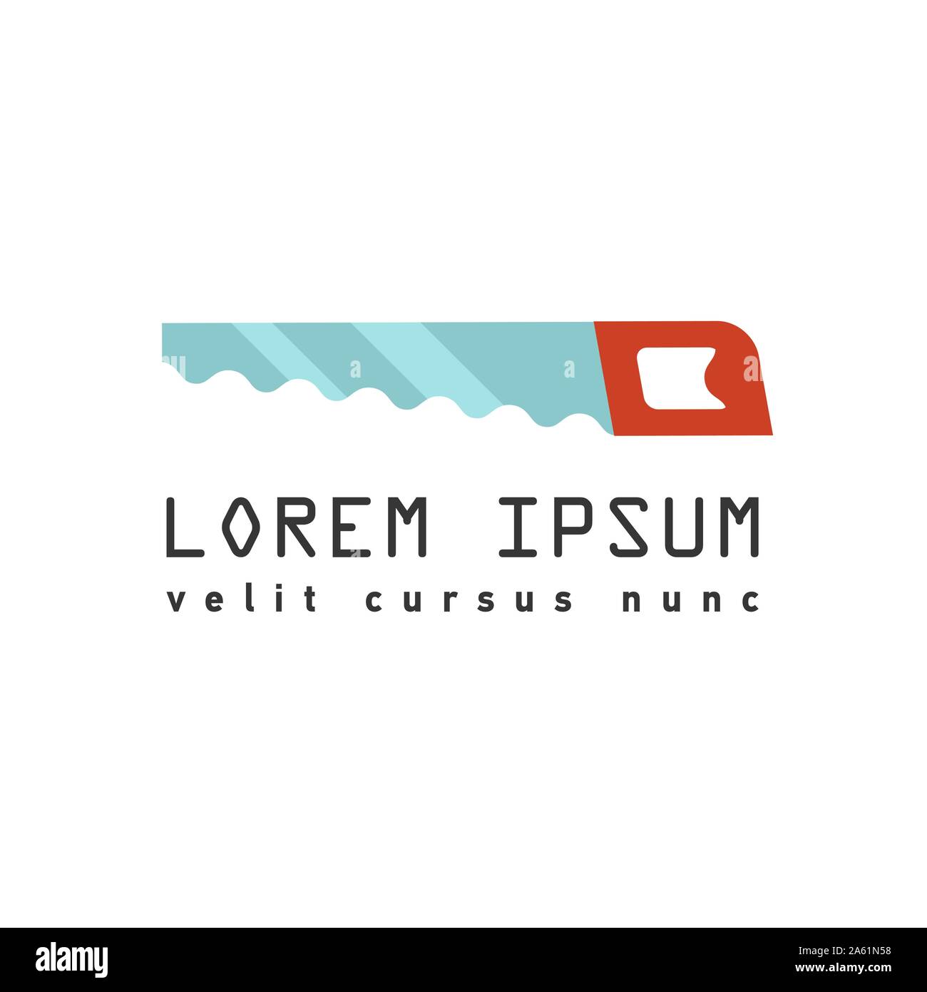 Vu l'icône. Scie à main isolés, symbole. Vector illustration. Le sciage des réparateurs de menuisier Outils Illustration de Vecteur