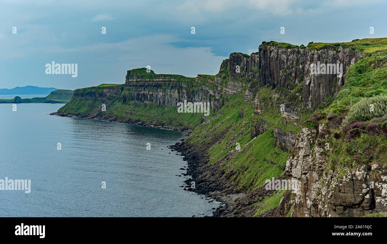 Kilt Rock - Ile de Skye - Vue du sud Banque D'Images
