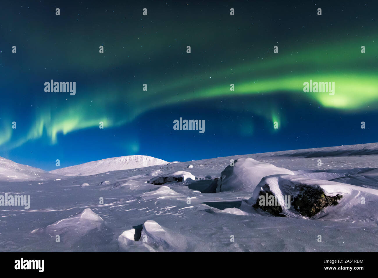 Northern Lights en Laponie finlandaise Banque D'Images