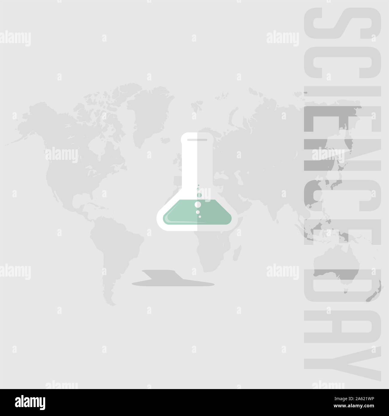 Journée mondiale de la science à l'Erlenmeyer vecteur conception de citrouille Banque D'Images