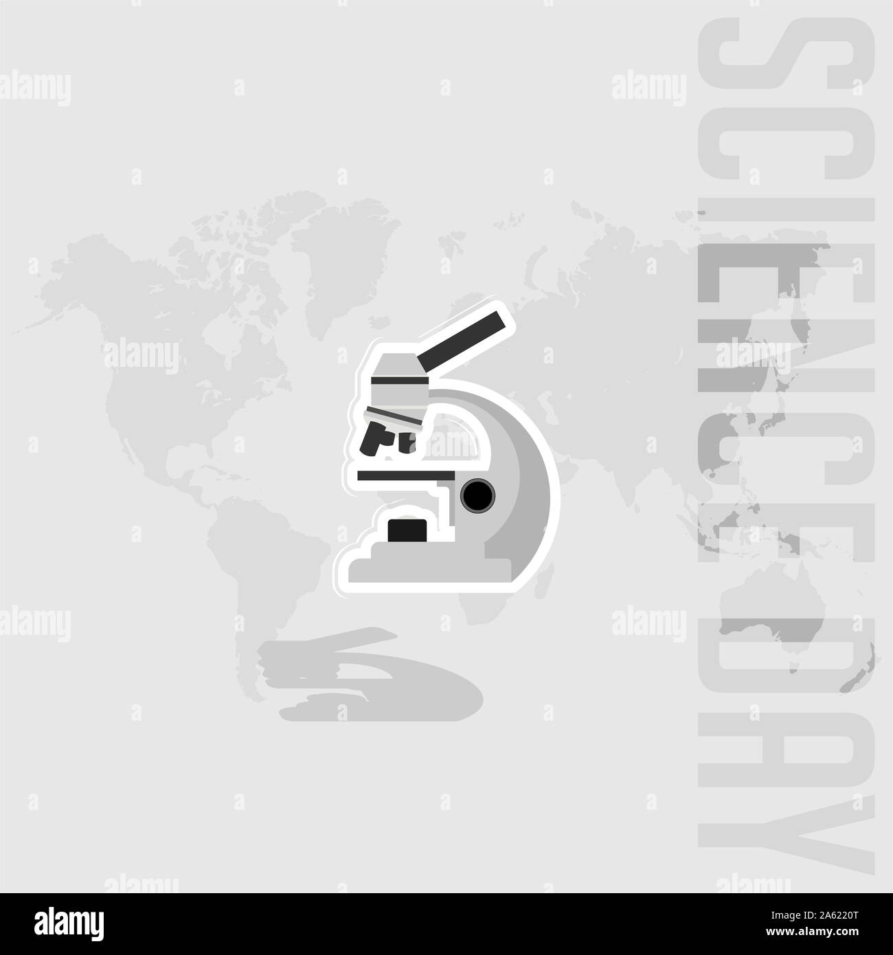 Journée mondiale de la Science avec vecteur conception Microscope Banque D'Images