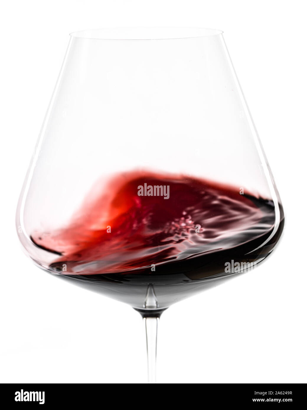 Rotation d'un verre de vin rouge Banque D'Images