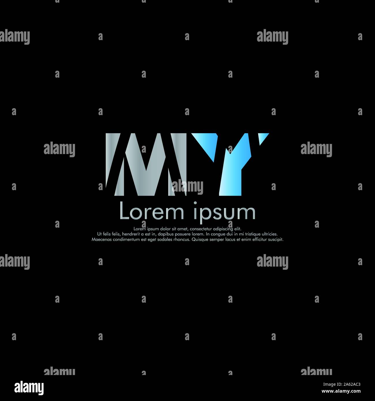 M A MON logo Vector abstract concept initial Illustration de Vecteur