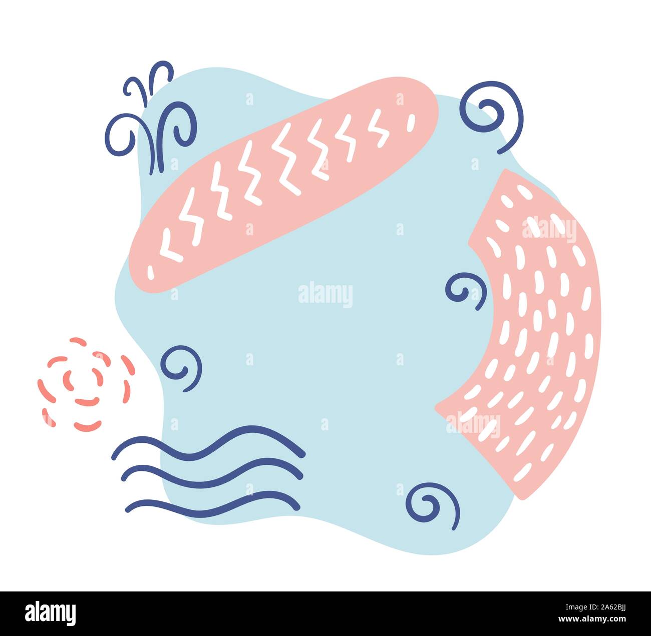 Vector abstract Scribble creative bulles de l'arrière-plan. Moderne et élégant unique peinture pinceau avec place pour votre texte, affiche des couleurs pastel Illustration de Vecteur