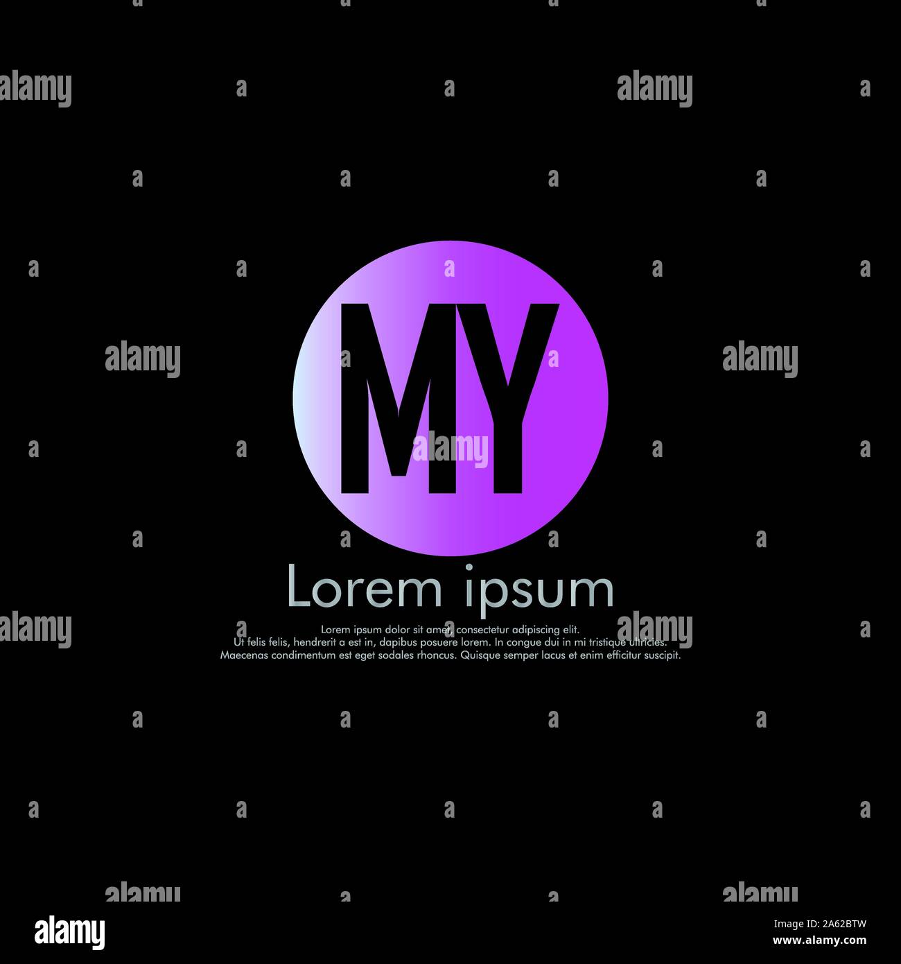 M A MON logo Vector abstract concept initial Illustration de Vecteur