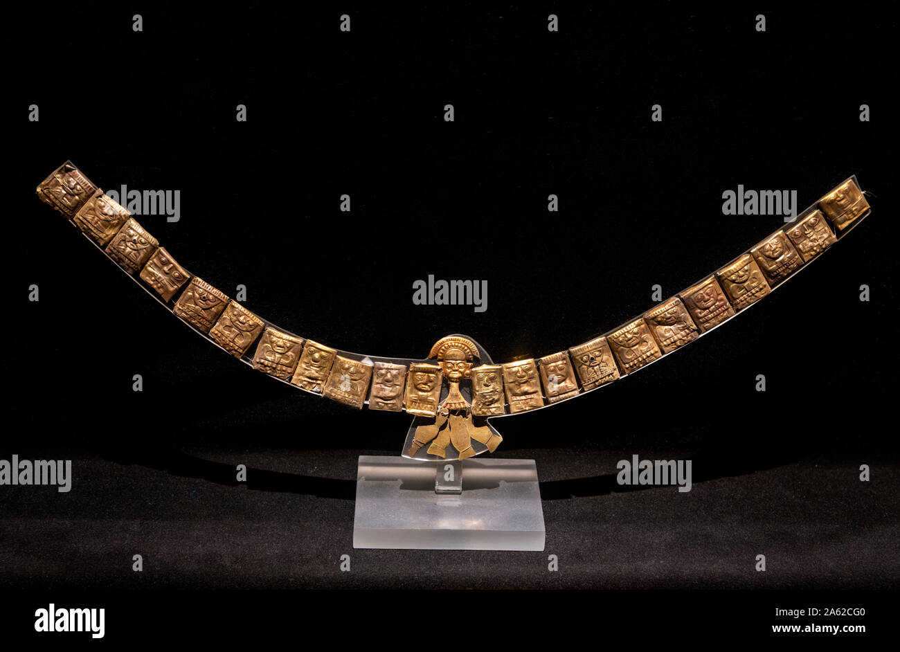 Gold Belt à partir de la Côte Nord, 1 à 1532 AD AD, Musée Larco, Lima, Pérou, Amérique du Sud Banque D'Images