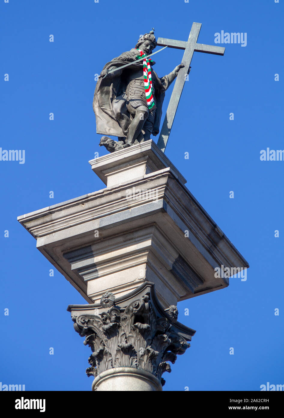 La colonne de Sigismond dans la vieille ville de Varsovie, Pologne Banque D'Images