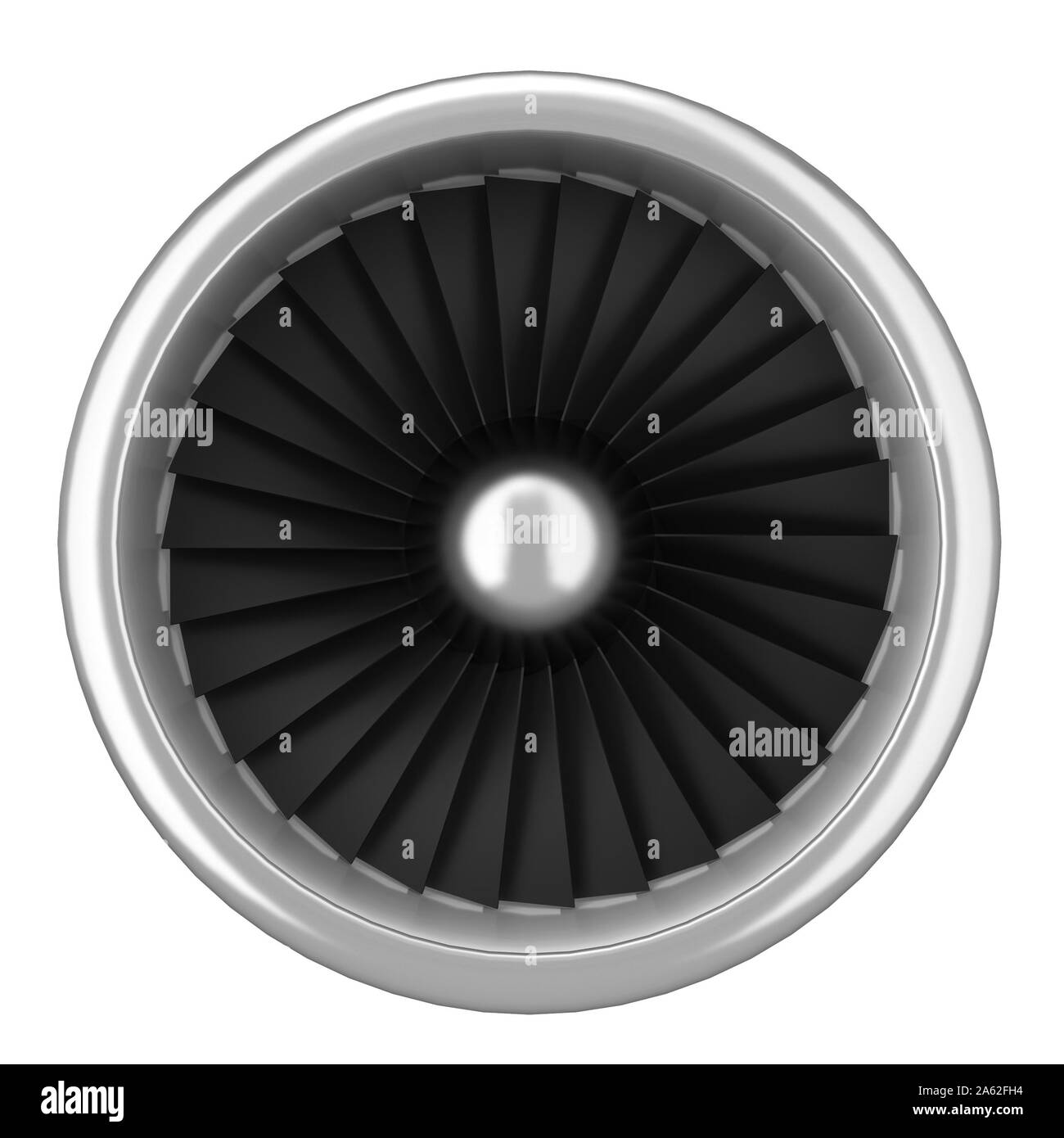 Turbine à réaction. 3d illustration isolé sur fond blanc Banque D'Images