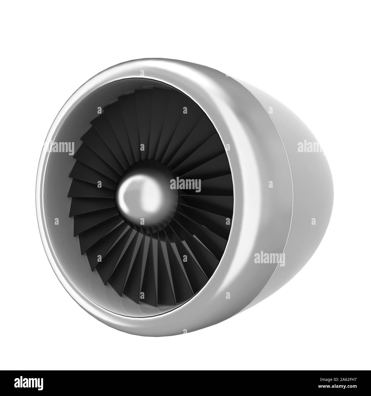 Turbine à réaction. 3d illustration isolé sur fond blanc Banque D'Images