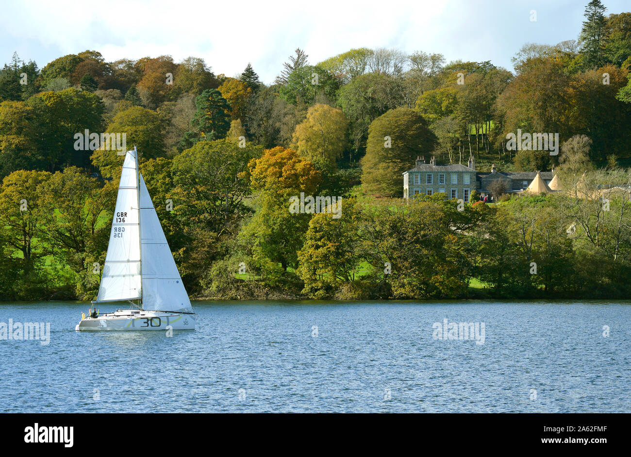 Lac Windermere, le plus grand lac naturel de l'Angleterre à l'ouest de du lac en Cumbria Banque D'Images