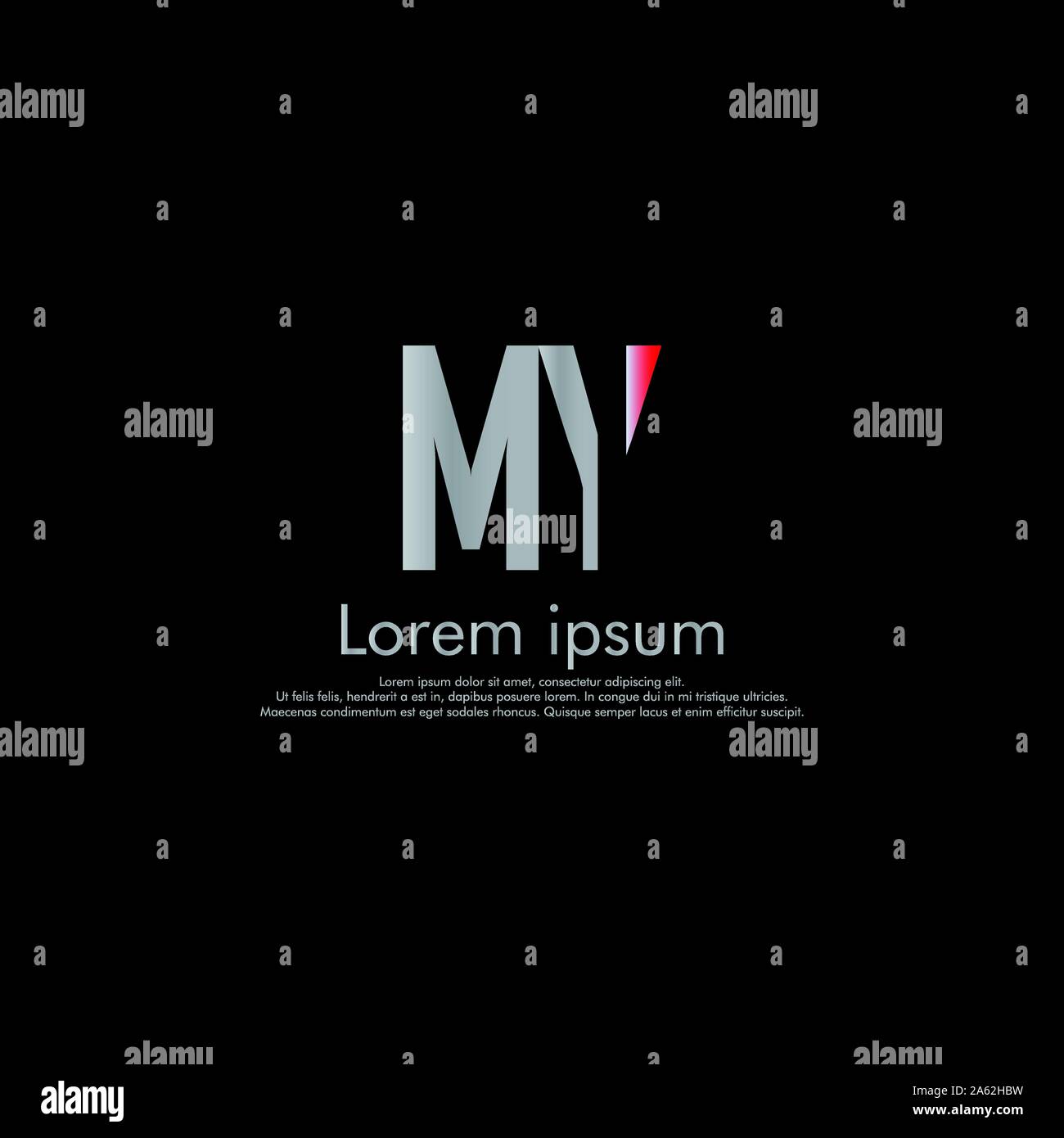 M A MON logo Vector abstract concept initial Illustration de Vecteur