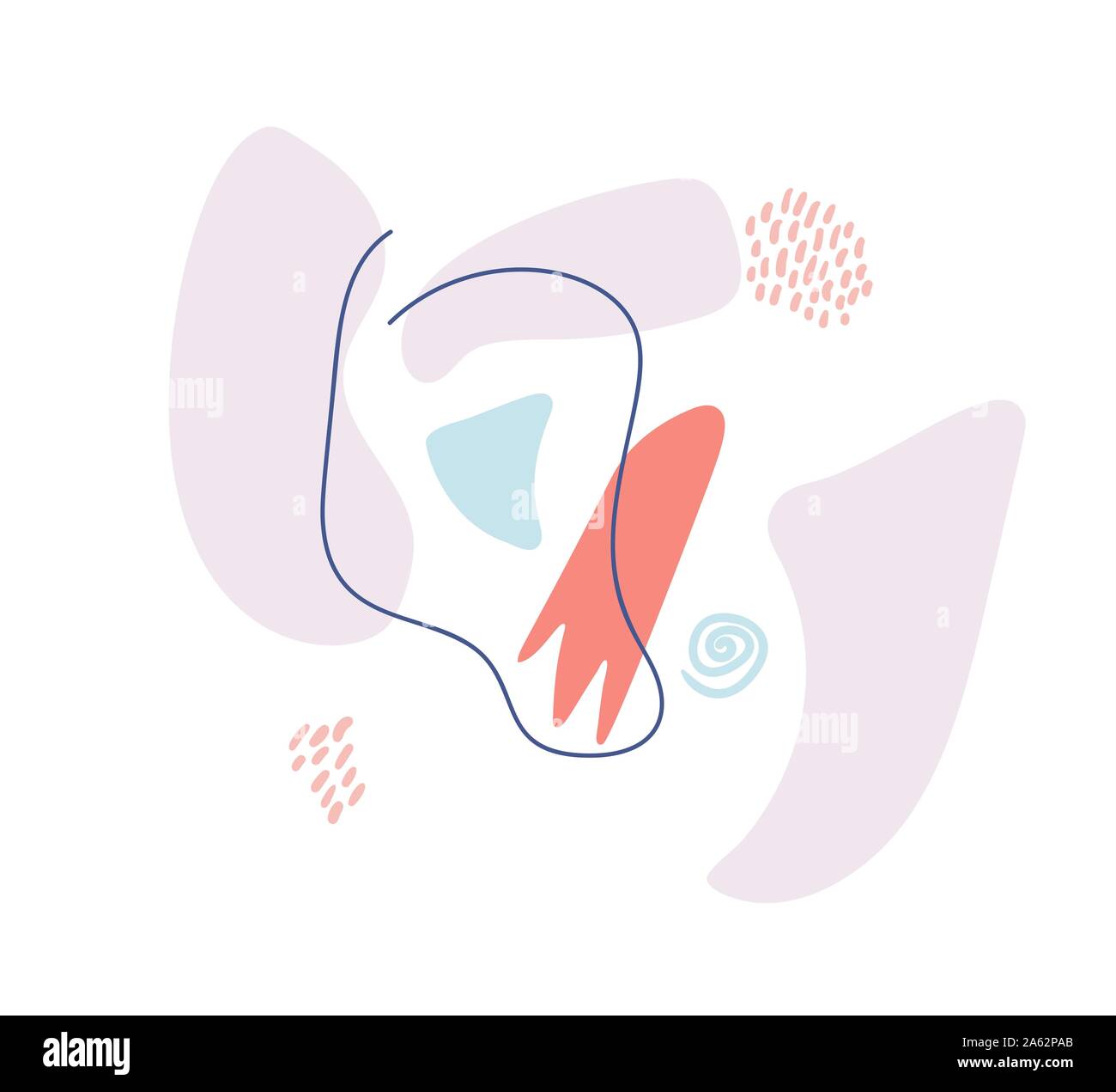 Vector abstract Scribble creative bulles de l'arrière-plan. Moderne et élégant unique peinture pinceau avec place pour votre texte, affiche des couleurs pastel Illustration de Vecteur