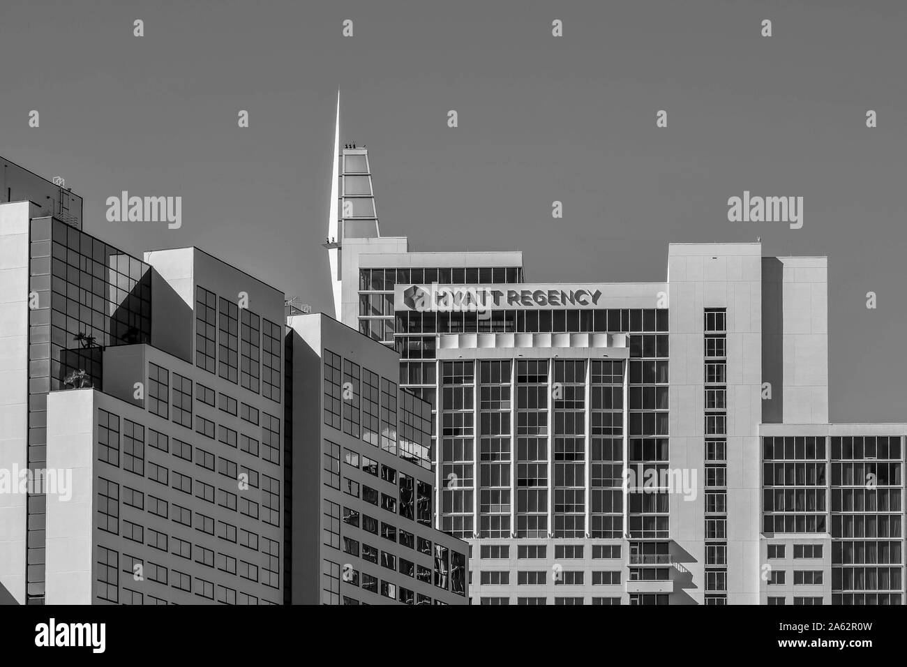 Orlando, Floride. Le 12 janvier 2019. Vue de dessus de l'hôtel Hyatt Regency at International Drive Area 2 Banque D'Images