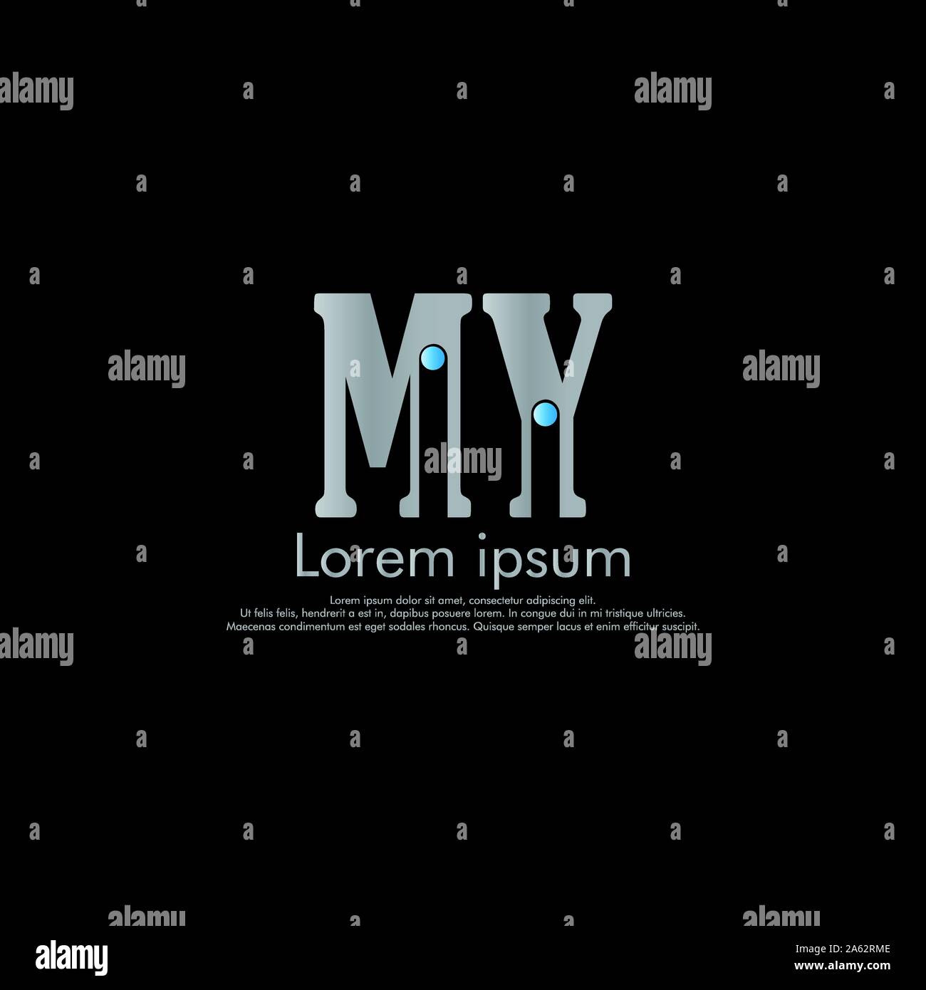 M A MON logo Vector abstract concept initial Illustration de Vecteur