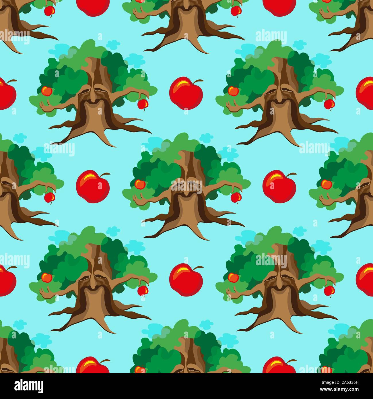 The Enchanted Vintage motif transparent arbres vecteur. Forêt magique de l'arrière-plan. Illustration de Vecteur