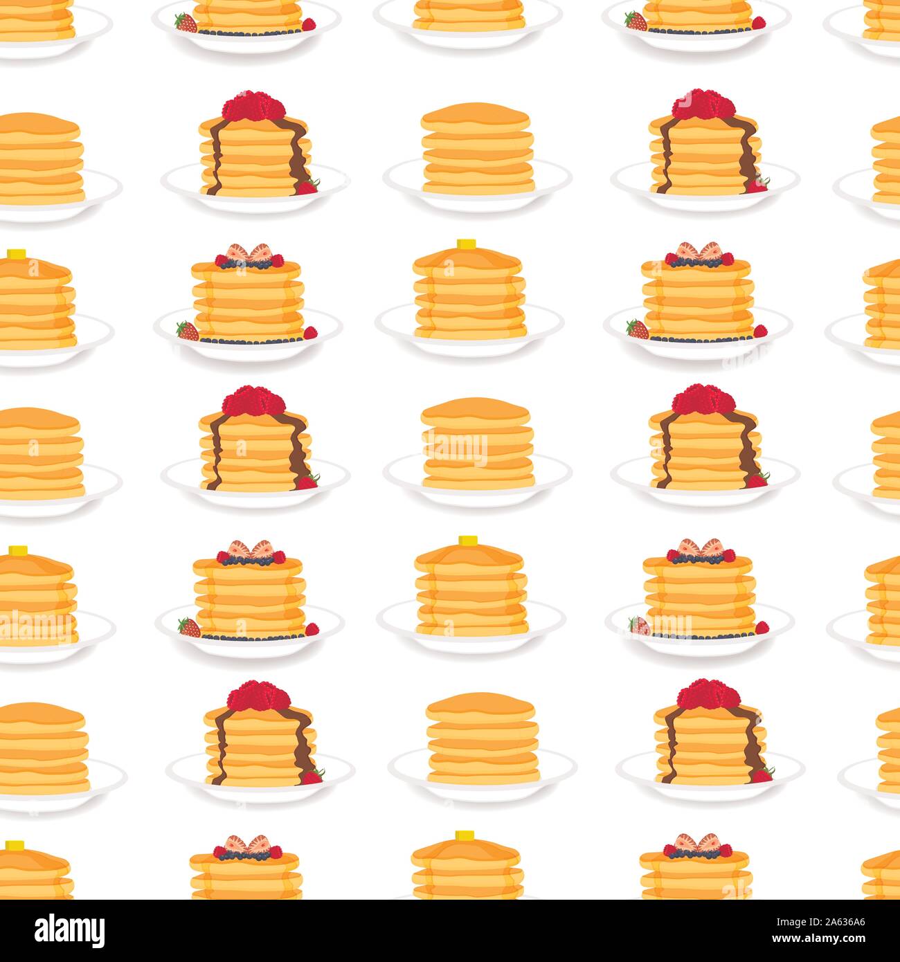 Abstract vector illustration icône logo pour crêpe jaune. Modèle composé de crêpes chaudes faites maison heap accueil gâteaux sur la plaque, crêpe aliment sucré. Manger Illustration de Vecteur