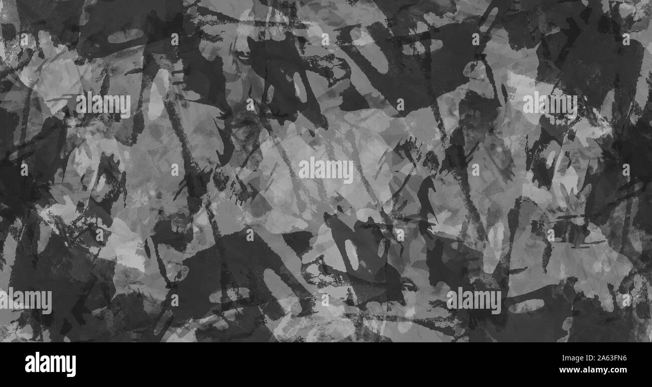 L'art abstrait arrière-plan. Texture grunge monochrome. Des touches de peinture. Des éclaboussures de peinture. Peinture noir et blanc moderne. L'art contemporain. Banque D'Images