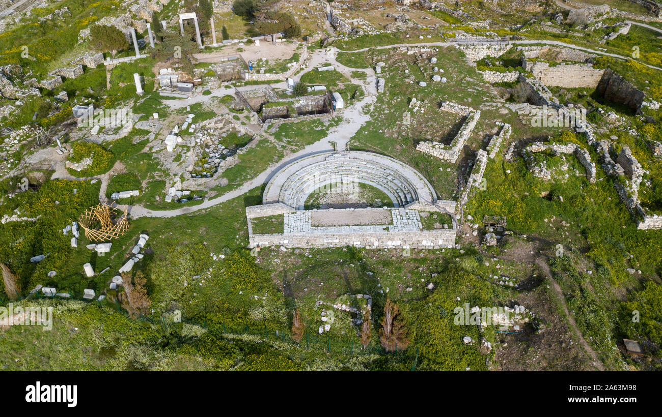 Amphithéâtre romain, Château de Byblos, Byblos, Liban Banque D'Images