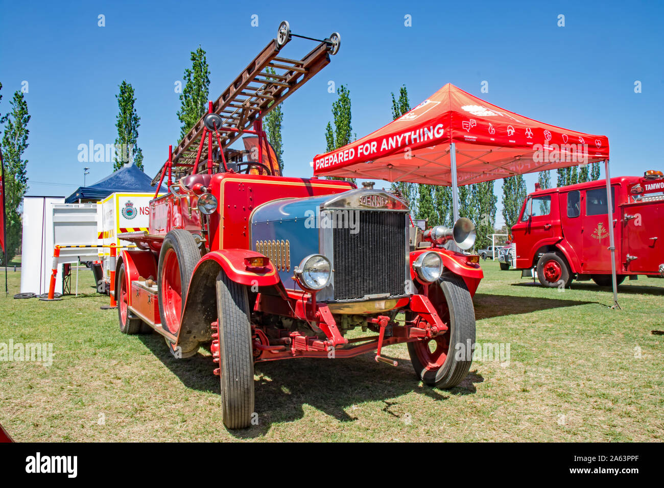 Vintage 1933 Dennis "250" No.228 Camion de Pompiers. Banque D'Images