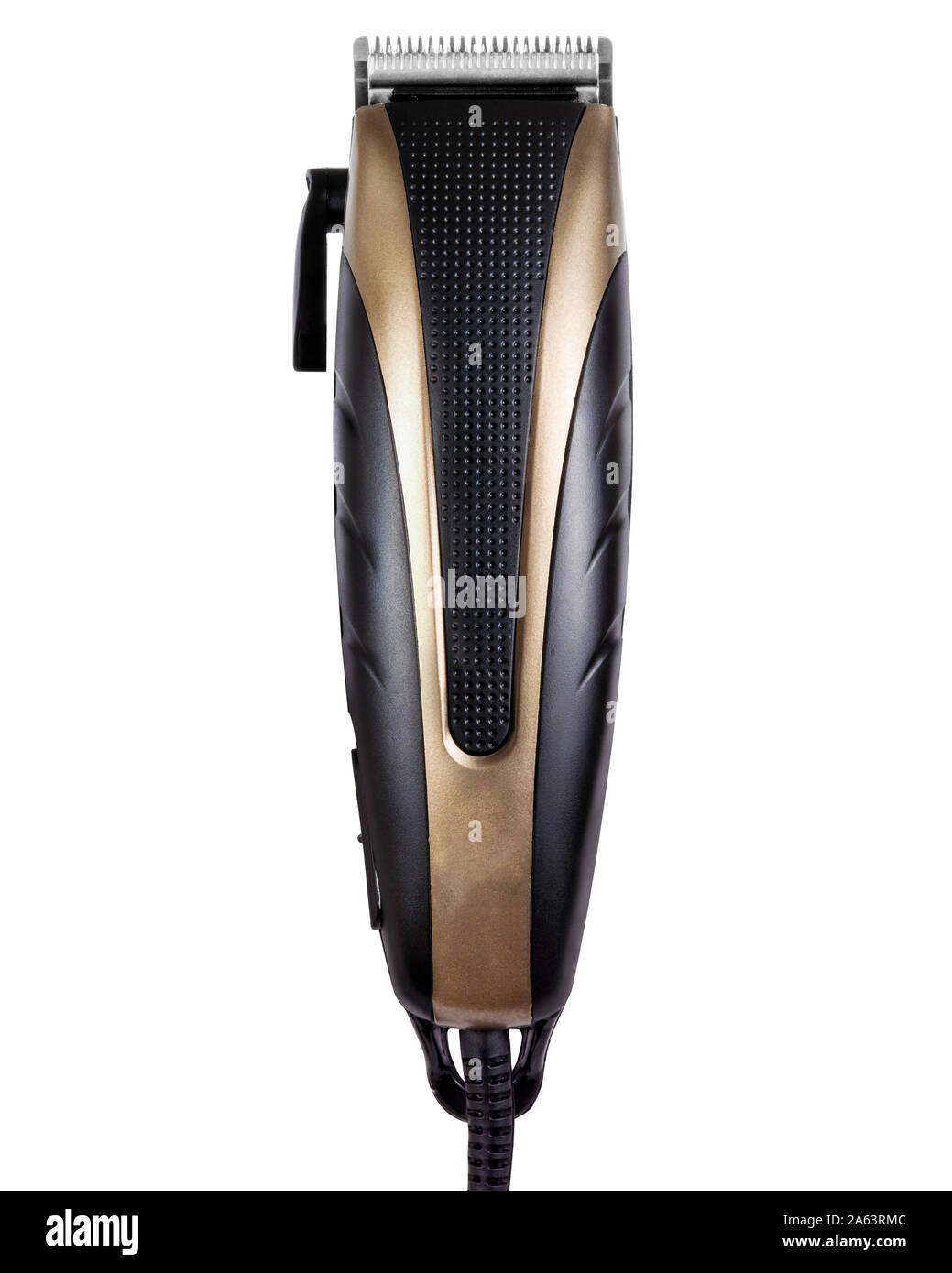 Tondeuse cheveux isolé sur blanc lames de coupe libre Banque D'Images