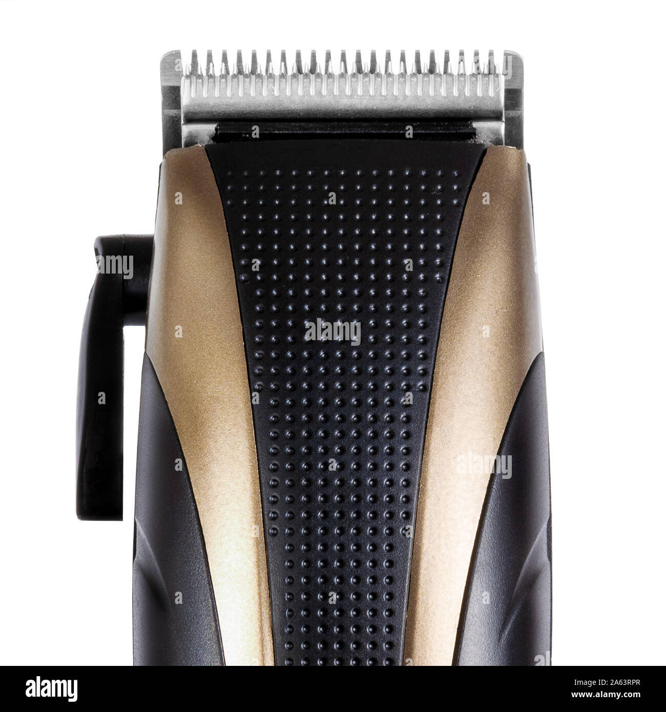 Tondeuse cheveux isolé sur blanc lames de coupe libre Banque D'Images