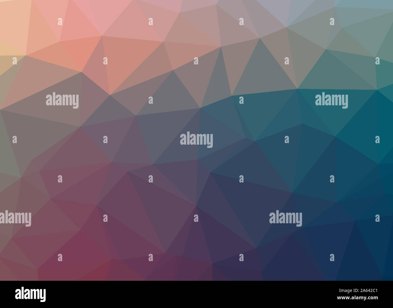 Résumé fond trianglify thème triangles colorés belle illustration papier peint design pattern simple faible texture géométrie poly Banque D'Images