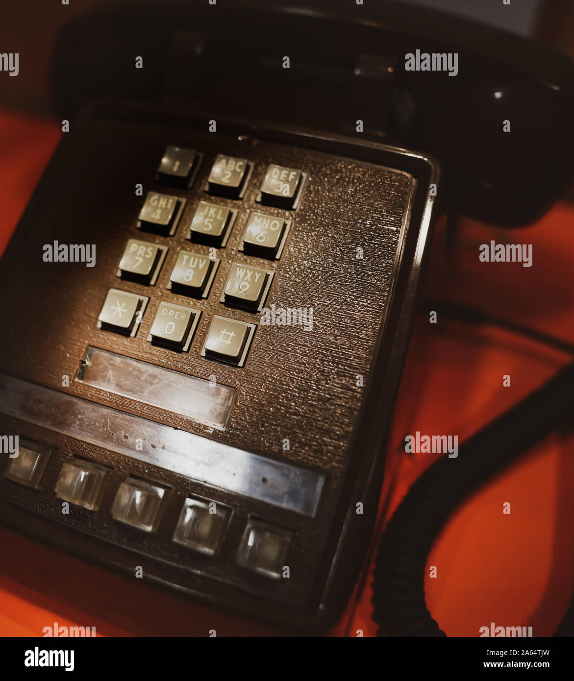 Les détails avec une vieille école, retro style vintage/téléphone. Banque D'Images