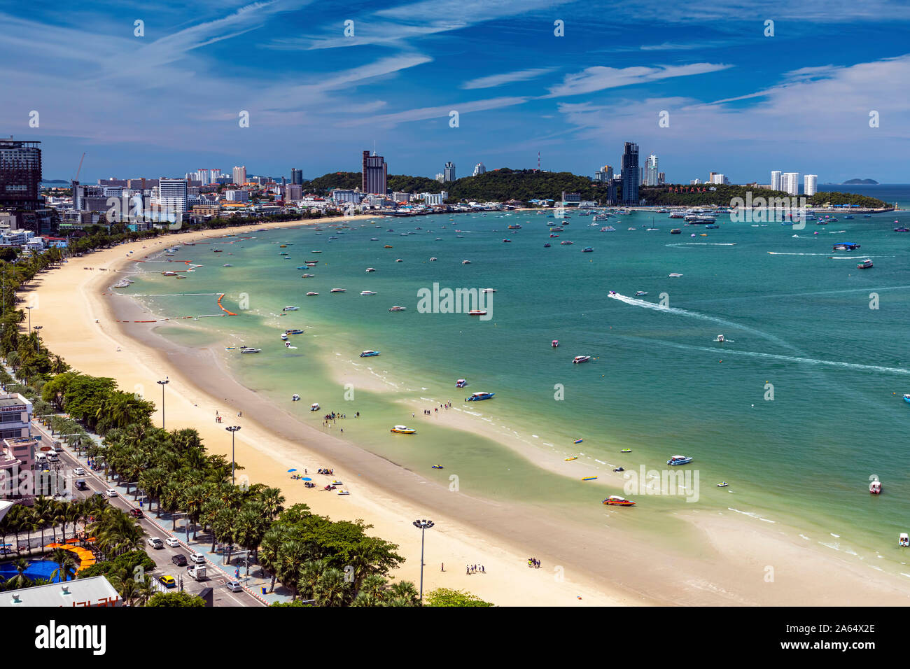 Pattaya Beach, Chon Buri, Thaïlande Banque D'Images