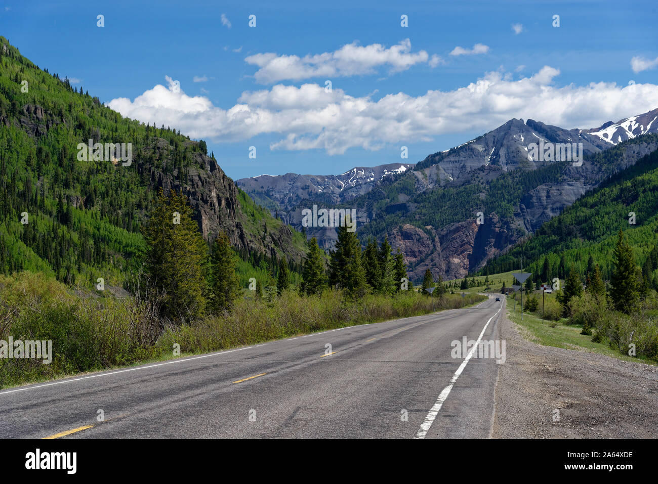Paysage de montagne le long de la côte de San Juan Skyway, Colorado Banque D'Images