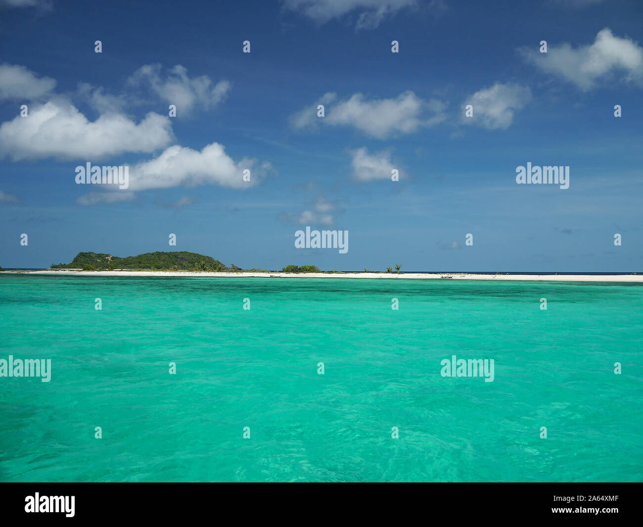 L'île de Sable, Carriacou, Grenadines, Iles du Vent, les Caraïbes orientales Banque D'Images