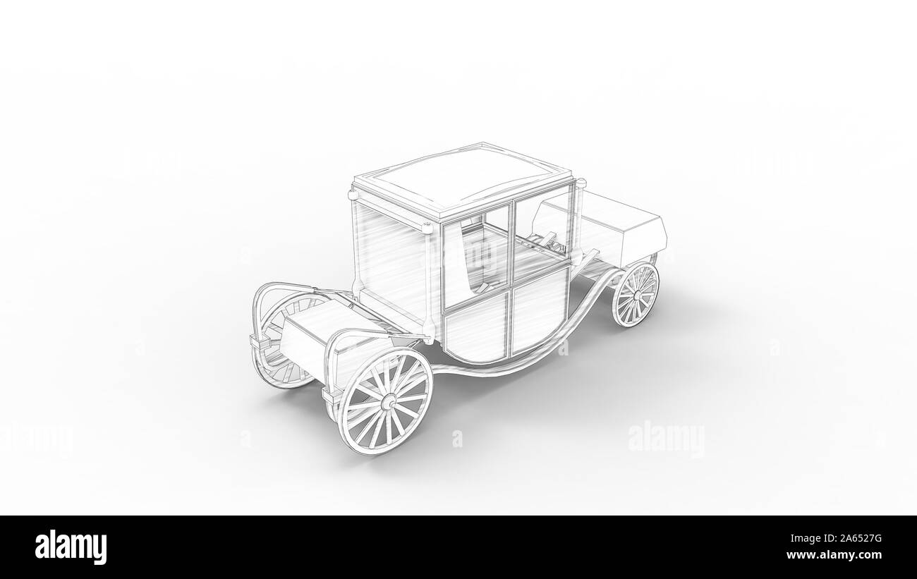 Le rendu 3D d'un transport isolé au fond studio blanc Banque D'Images Le rendu 3D d'un transport isolé au fond studio blanc Banque D'Images