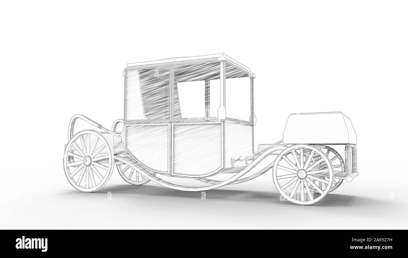 Le rendu 3D d'un transport isolé au fond studio blanc Banque D'Images Le rendu 3D d'un transport isolé au fond studio blanc Banque D'Images