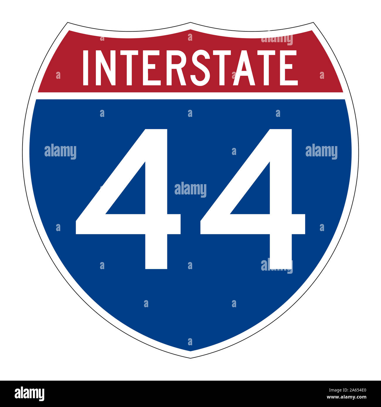 Interstate Highway 44 road sign Banque D'Images