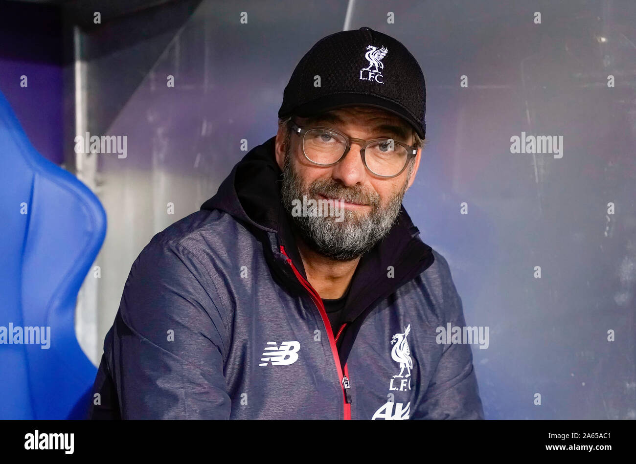 Jurgen Klopp entraîneur de Liverpool FC au cours de la Ligue des Champions du groupe E match entre KRC Genk vs Liverpool le 23 octobre 2019 à Genk, en Belgique. Credit : Geert van arrêt Erven/SCS/AFLO/Alamy Live News Banque D'Images