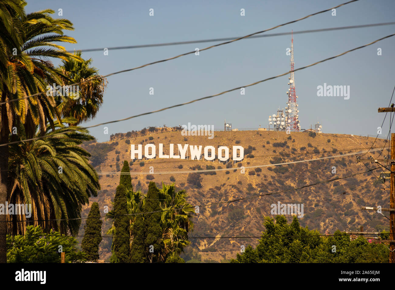 Le célèbre panneau Hollywood sur le mont Lee, Los Angeles, Californie, États-Unis d'Amérique. Octobre 2019 Banque D'Images